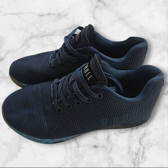 Nobull Superfabric Trainer Low Sneakers Navy Blue Womens Size 6.5 Mens 5 - Picture 4 of 11